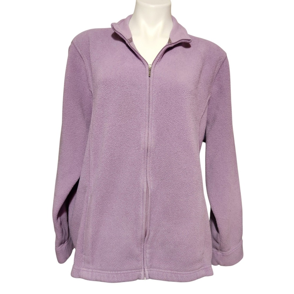 L.L. Bean full zip fleece jacket purple 2X